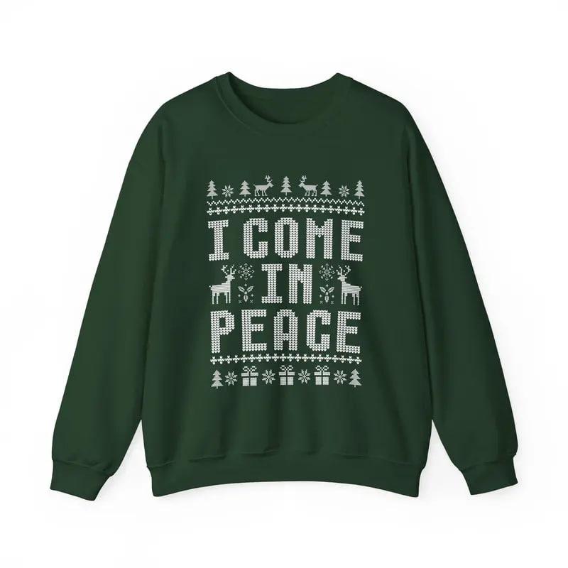 "I COME IN PEACE" XMAS SWEATER