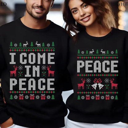 "I COME IN PEACE" XMAS SWEATER