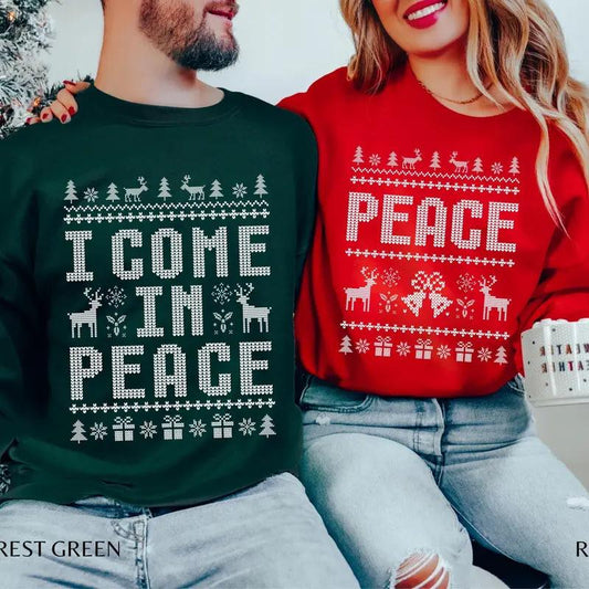 "I COME IN PEACE" XMAS SWEATER
