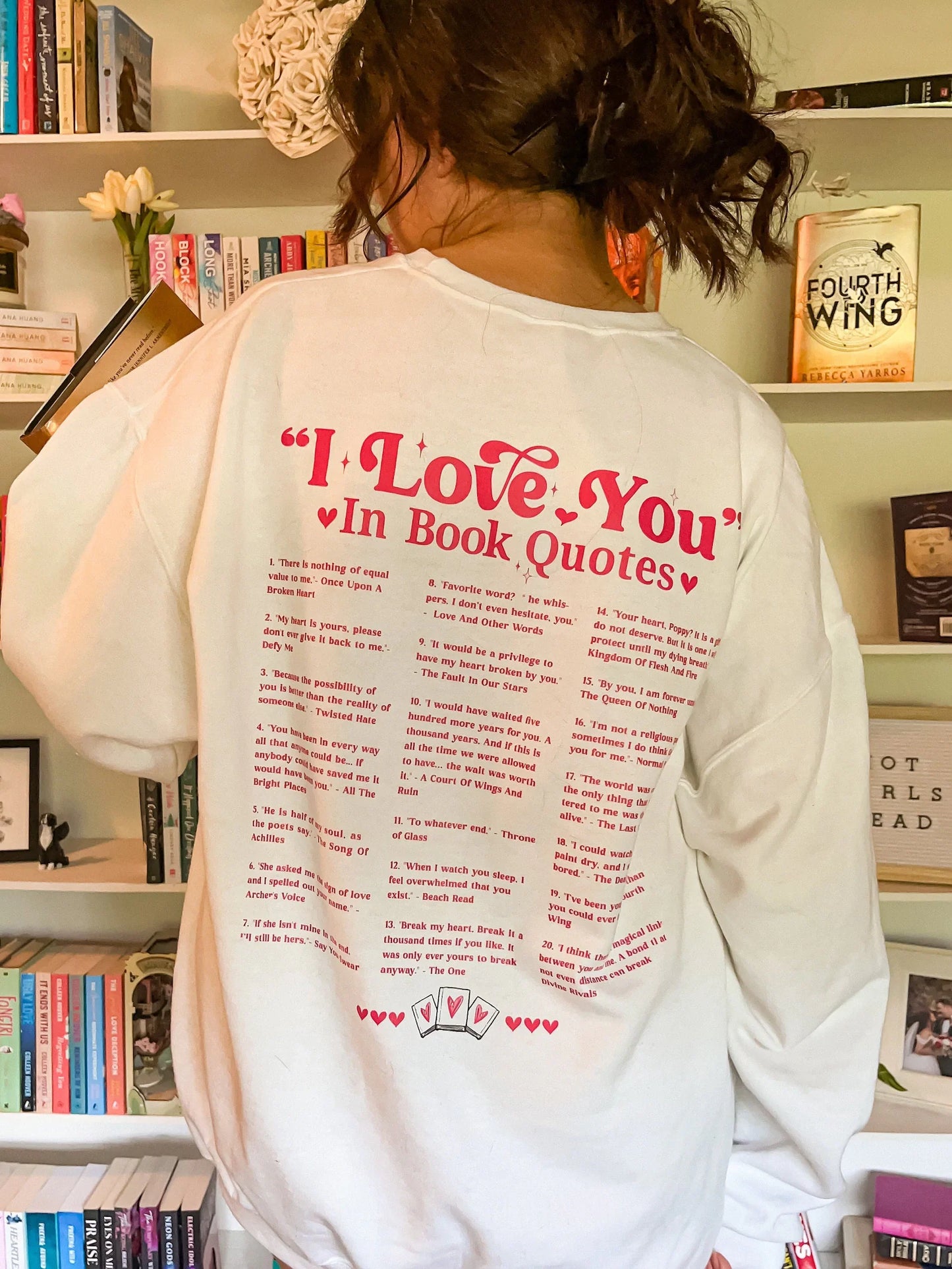"I LOVE YOU IN BOOK QUOTES" UNISEX HOODIE