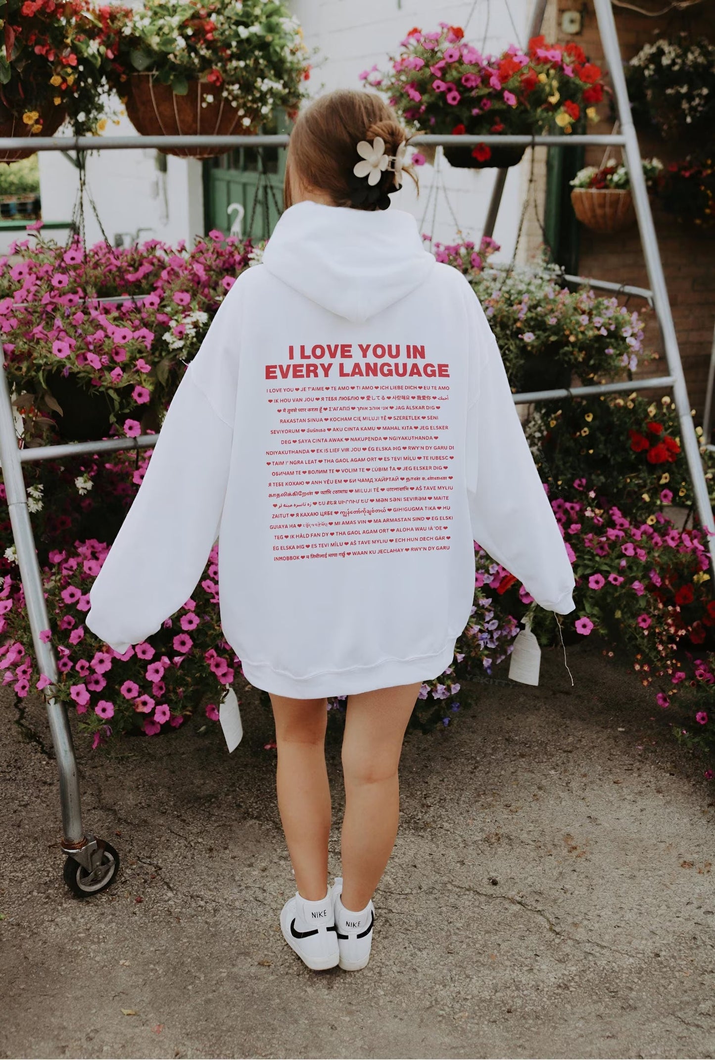 "I LOVE YOU IN EVERY LANGUAGE" UNISEX HOODIE